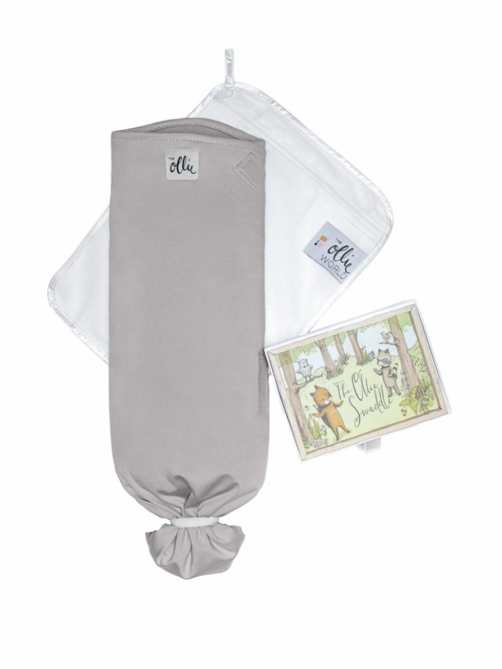 (EUC) The Ollie World - The Ollie Swaddle - Stone - 31"L x 28"W